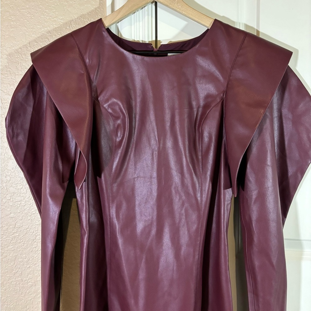 NWOT MVP Faux Leather Dress - Picture 3 of 15